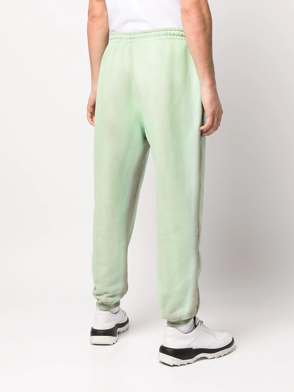 acid-wash drawstring track pants - 5