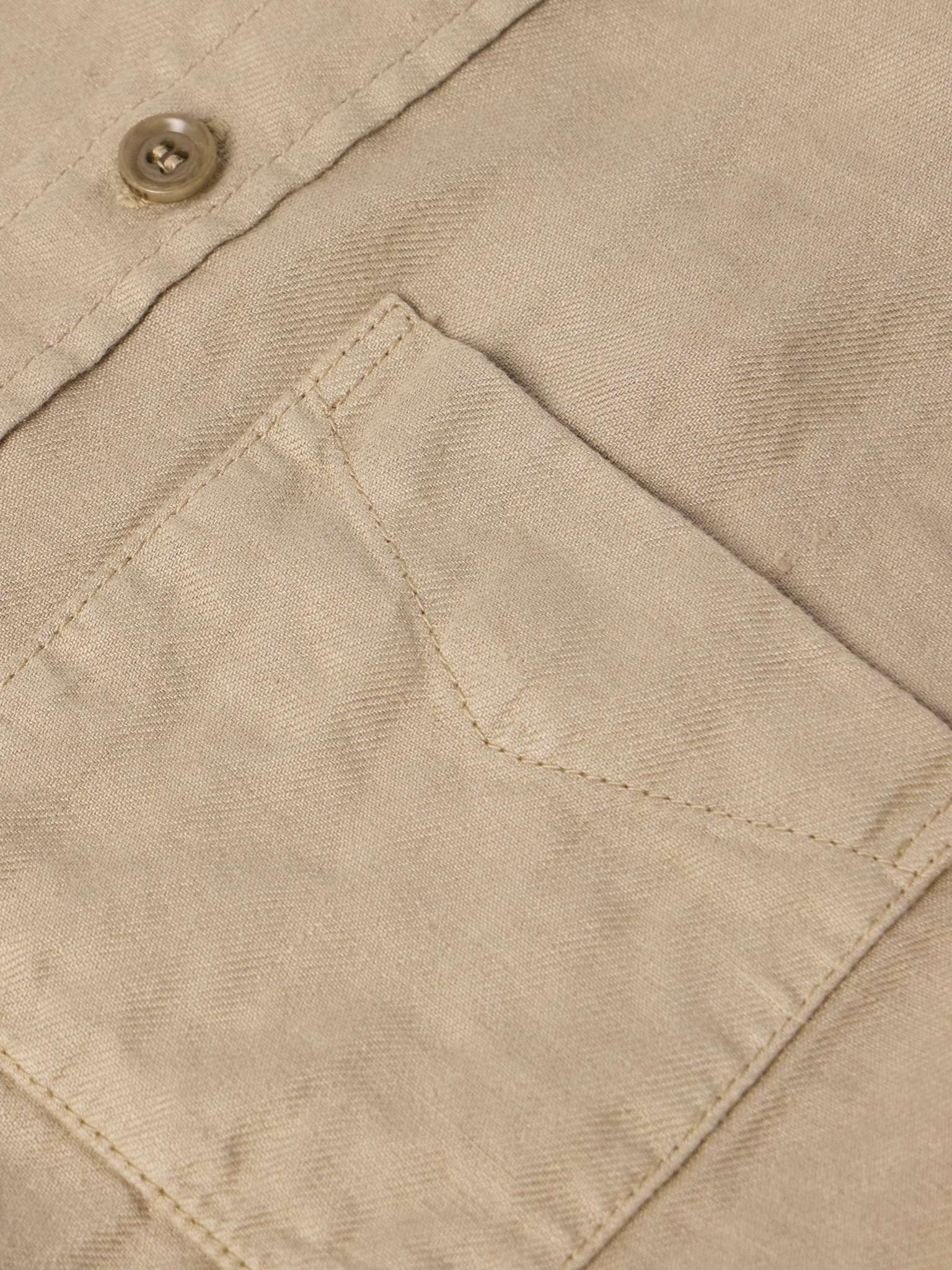 Button-Down Collar Hemp Shirt - 3