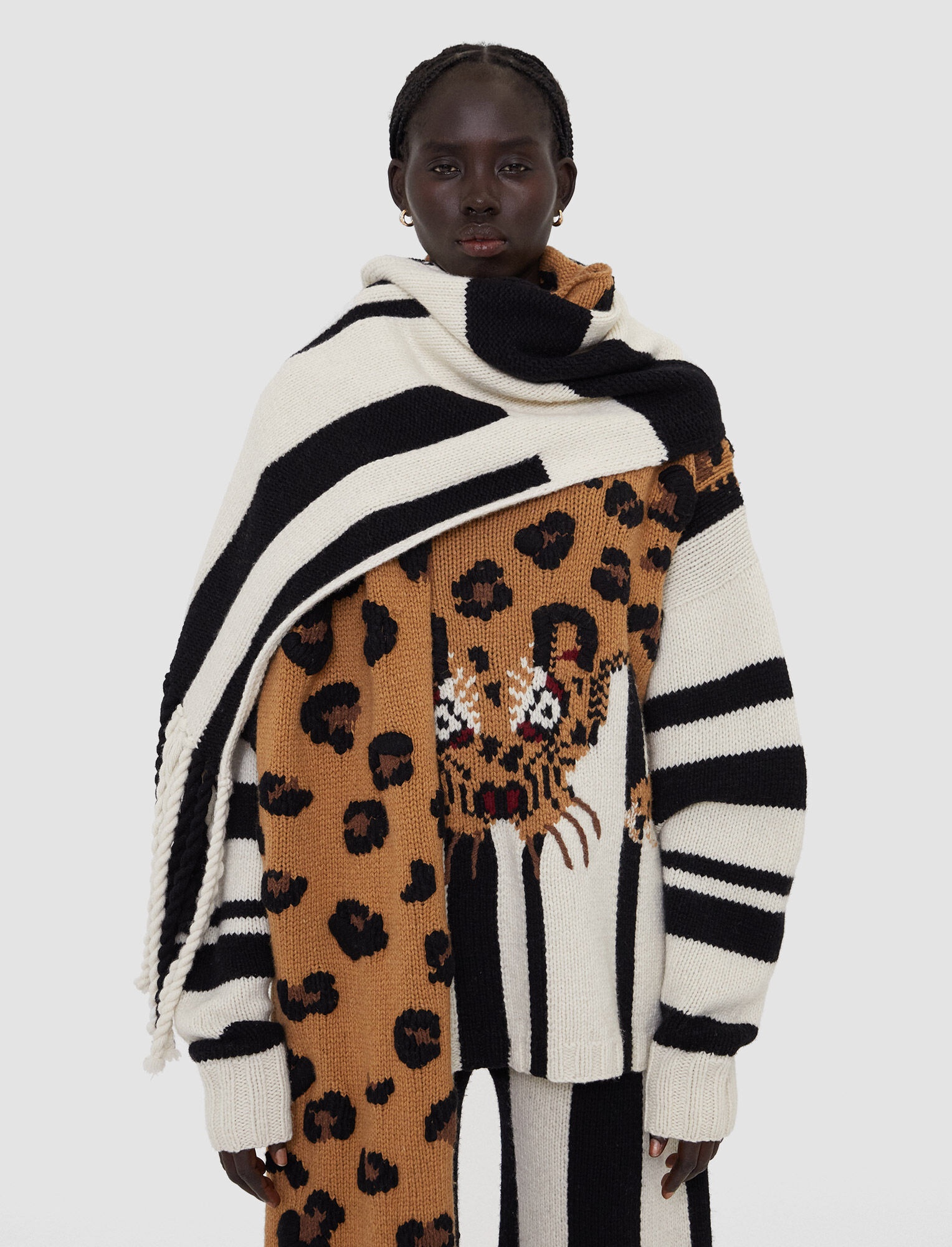 Leopard Knit Scarf - 5