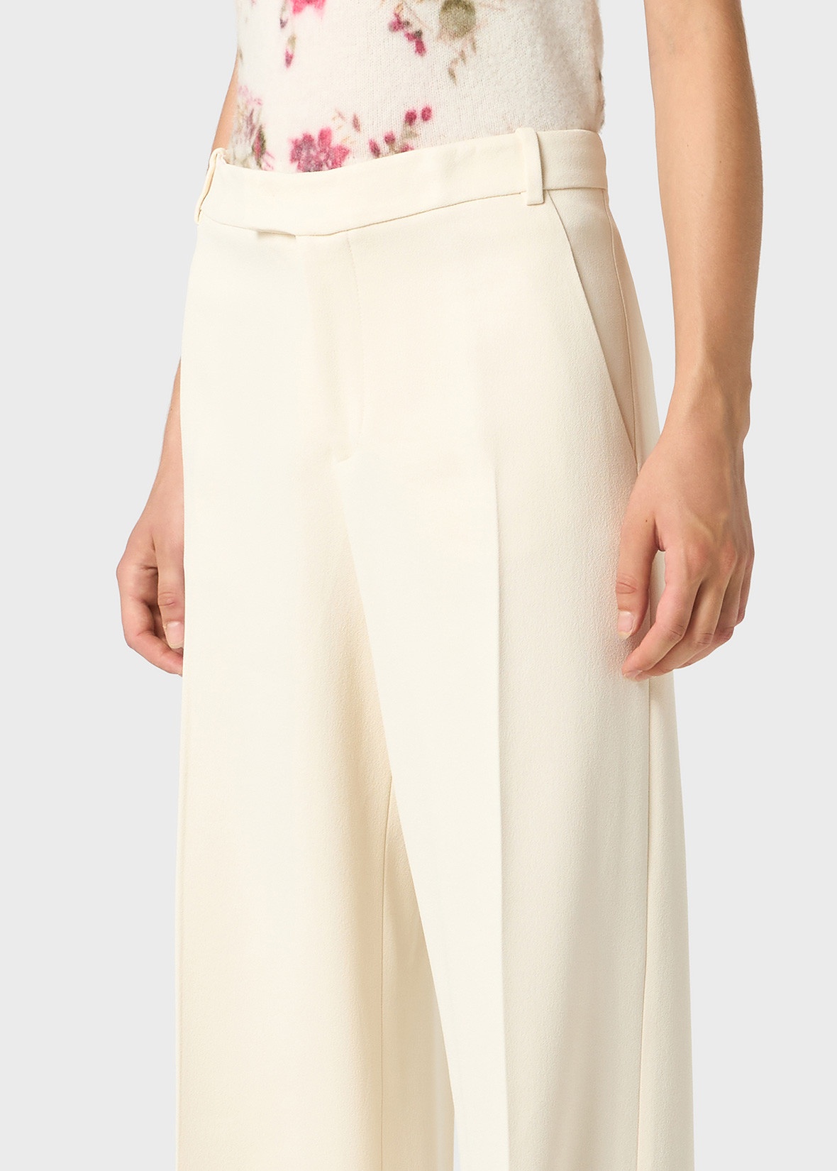 WIDE LEG PANTS IN CRÊPE VISCOSE - 5