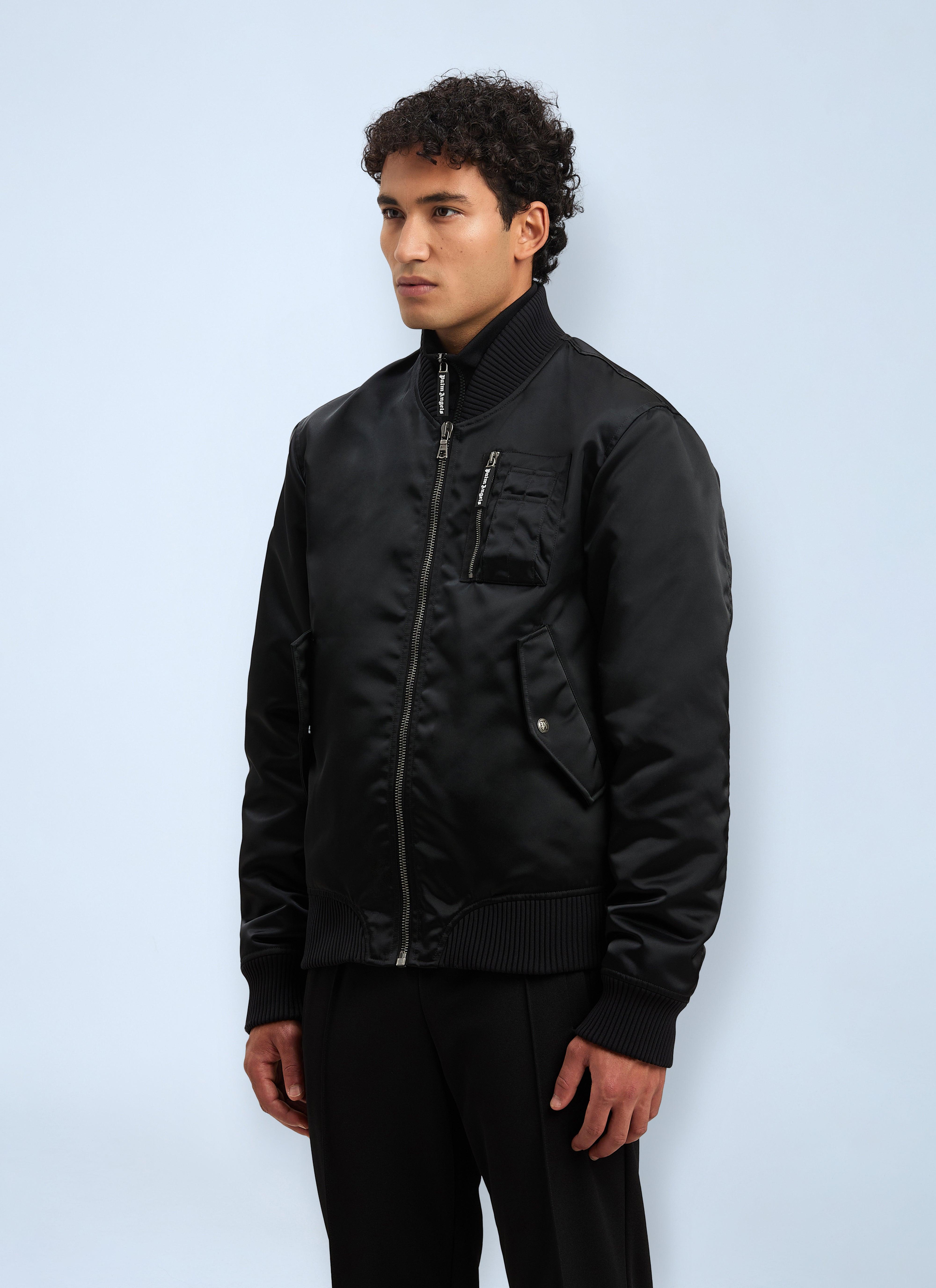 Palm Angels Men Logo Print Bomber Jacket - 3