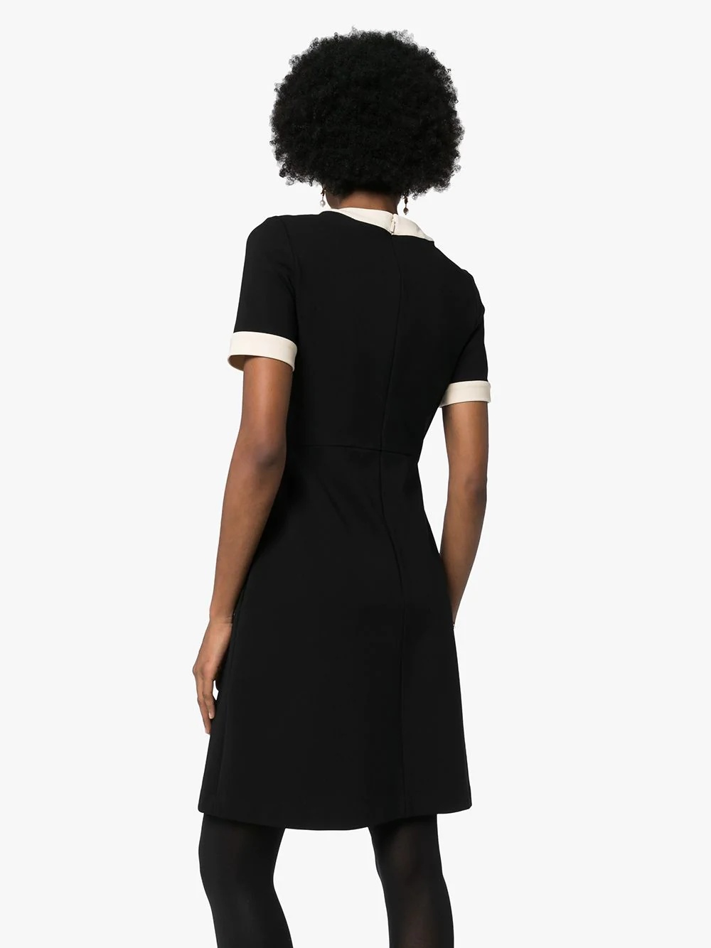 contrast trim metal link dress - 4