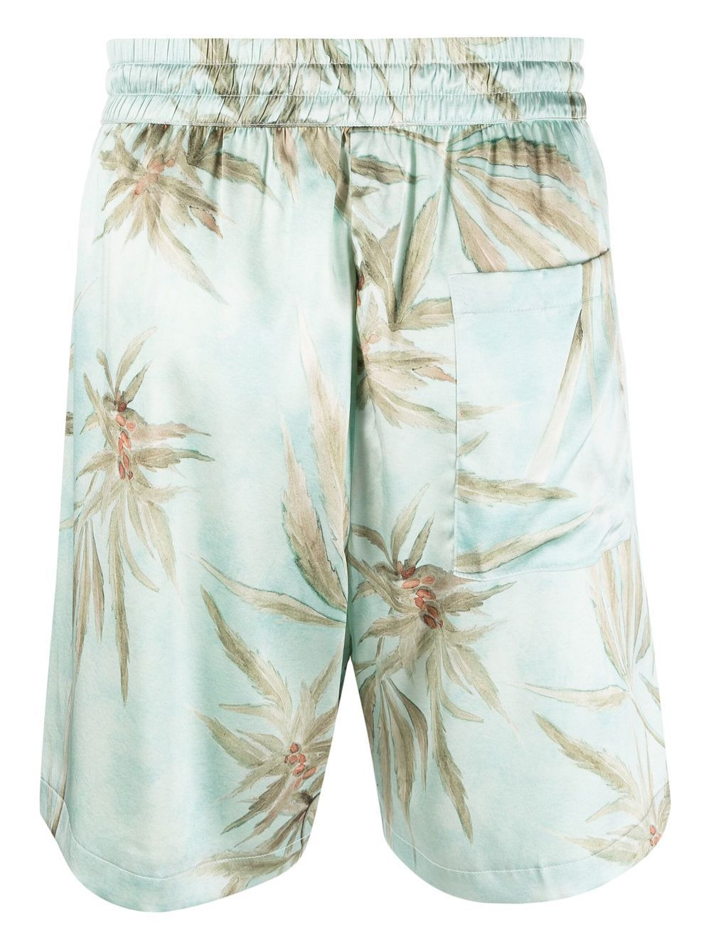 graphic-print silk shorts - 2