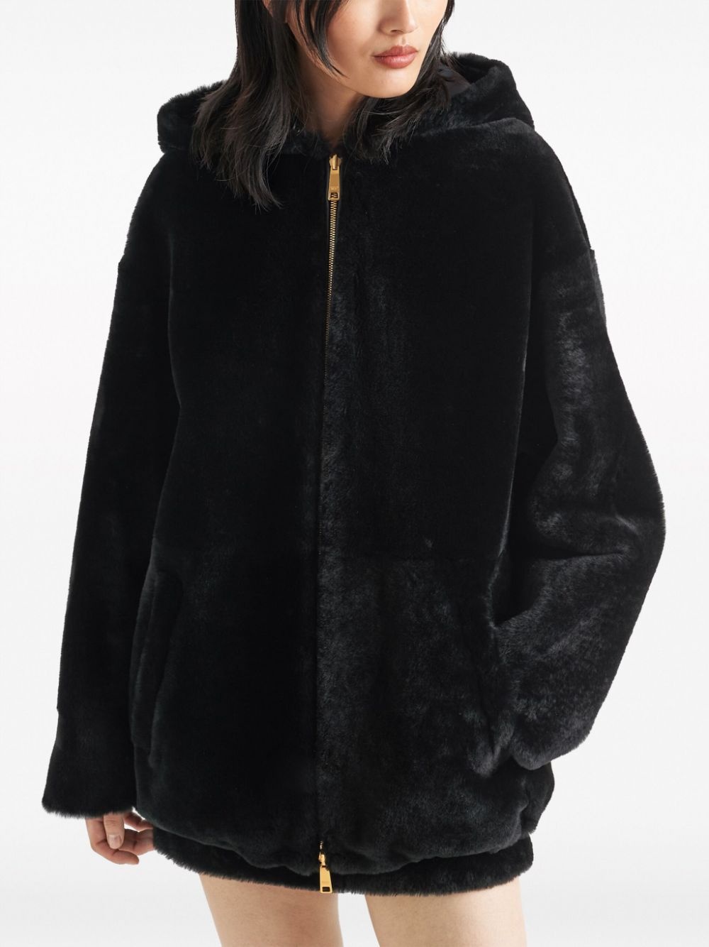 reversible shearling jacket - 4