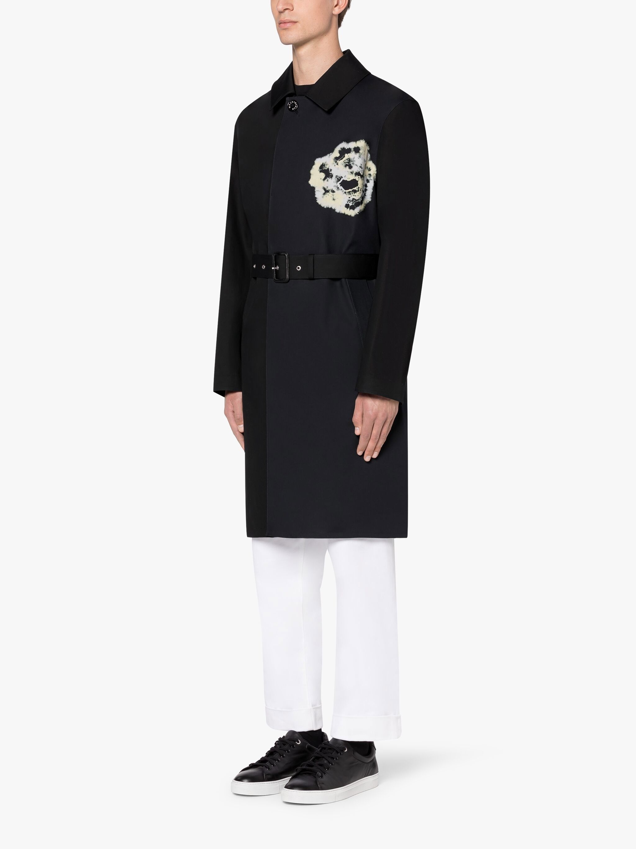 JOHN ELLIOTT BLACK SHIBORI DYE BONDED COTTON COAT - 4