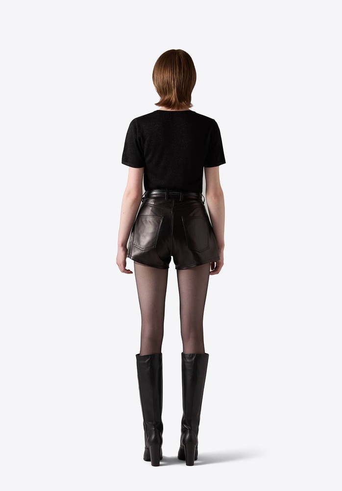 LEATHER SHORTS 72 BLACK - 3