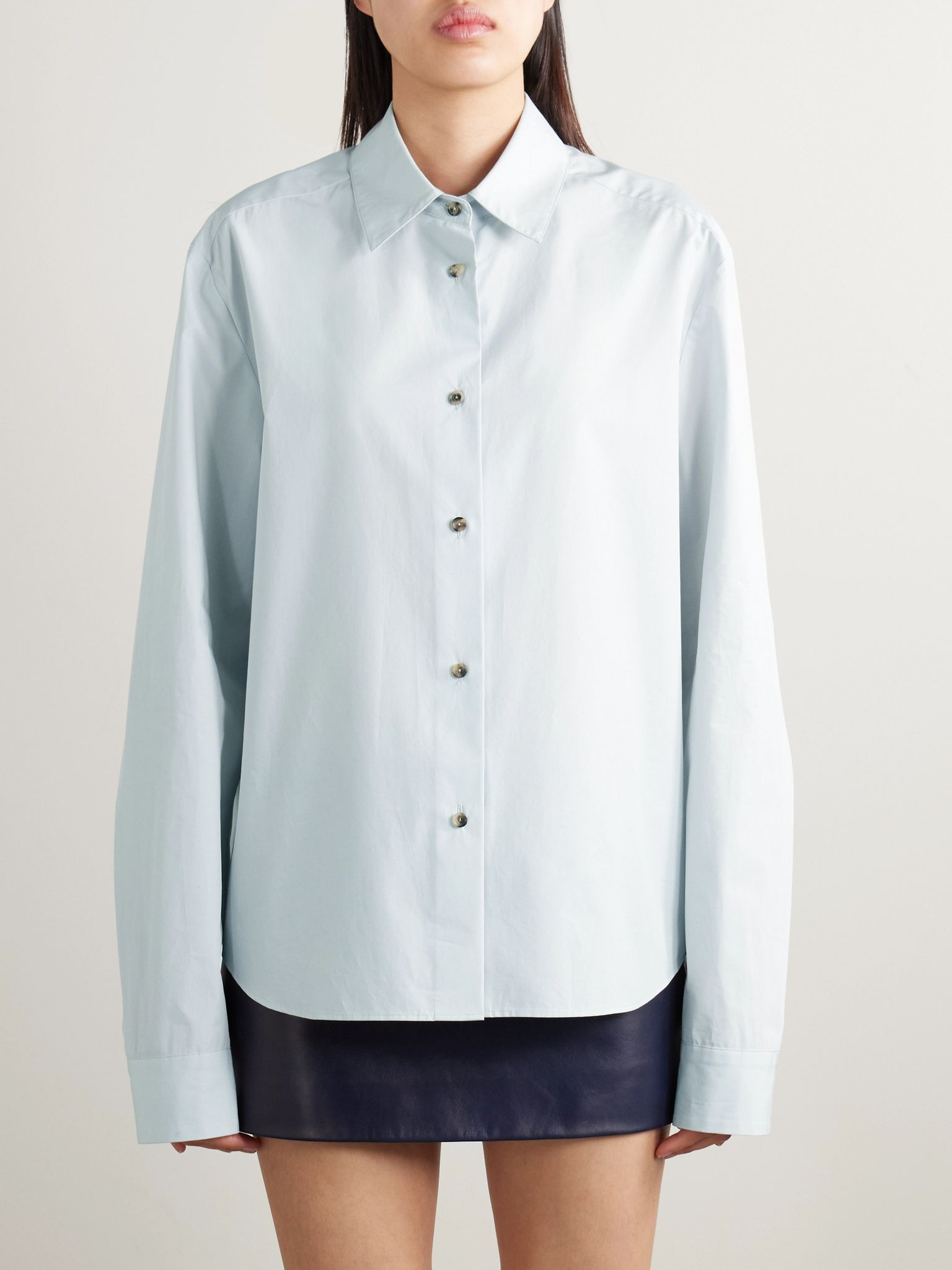 Argo cotton-poplin shirt Blue - 3