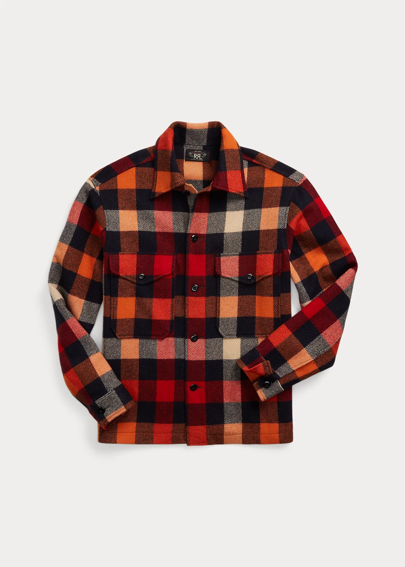 Plaid Wool Shirt Jacket 1