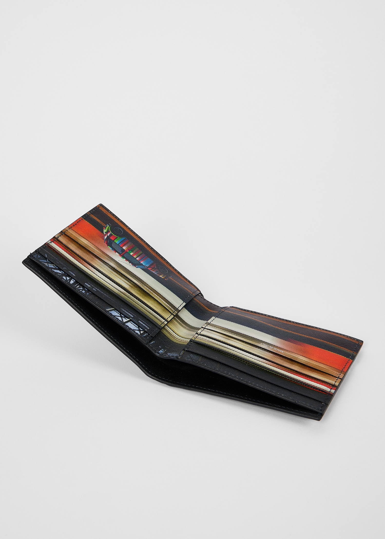 Black Leather 'Commuter Mini' Interior Billfold Wallet - 3
