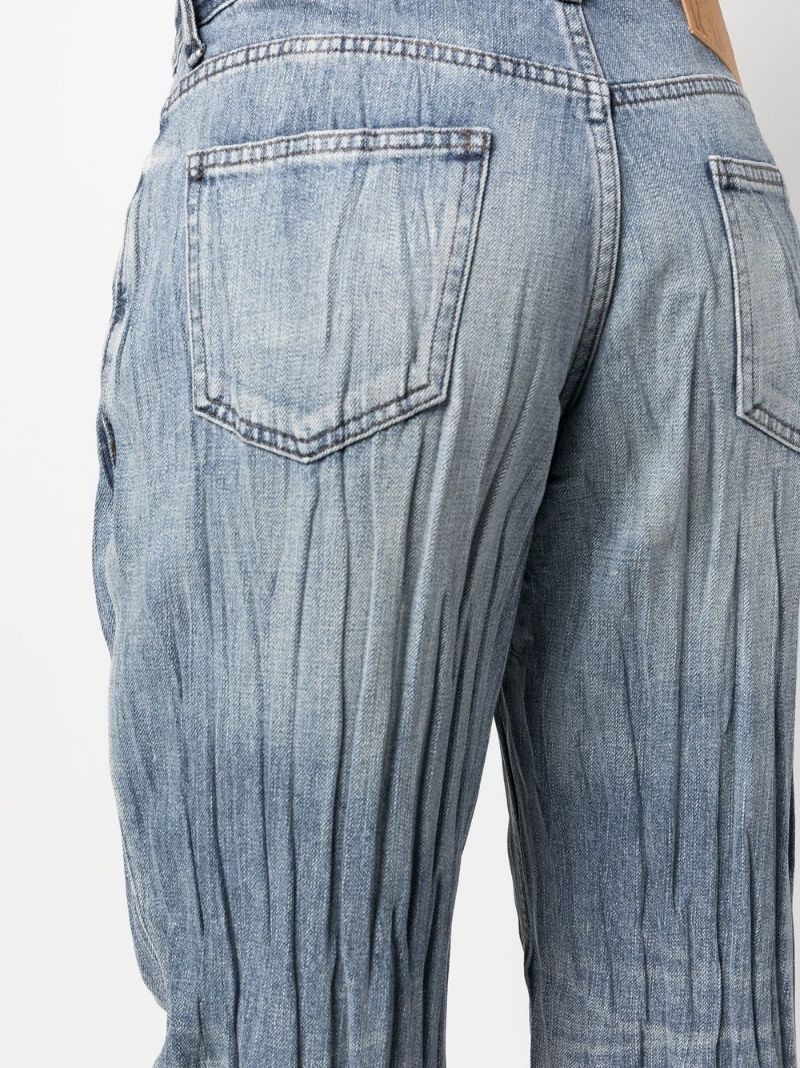 Crinkle straight-leg jeans - 5