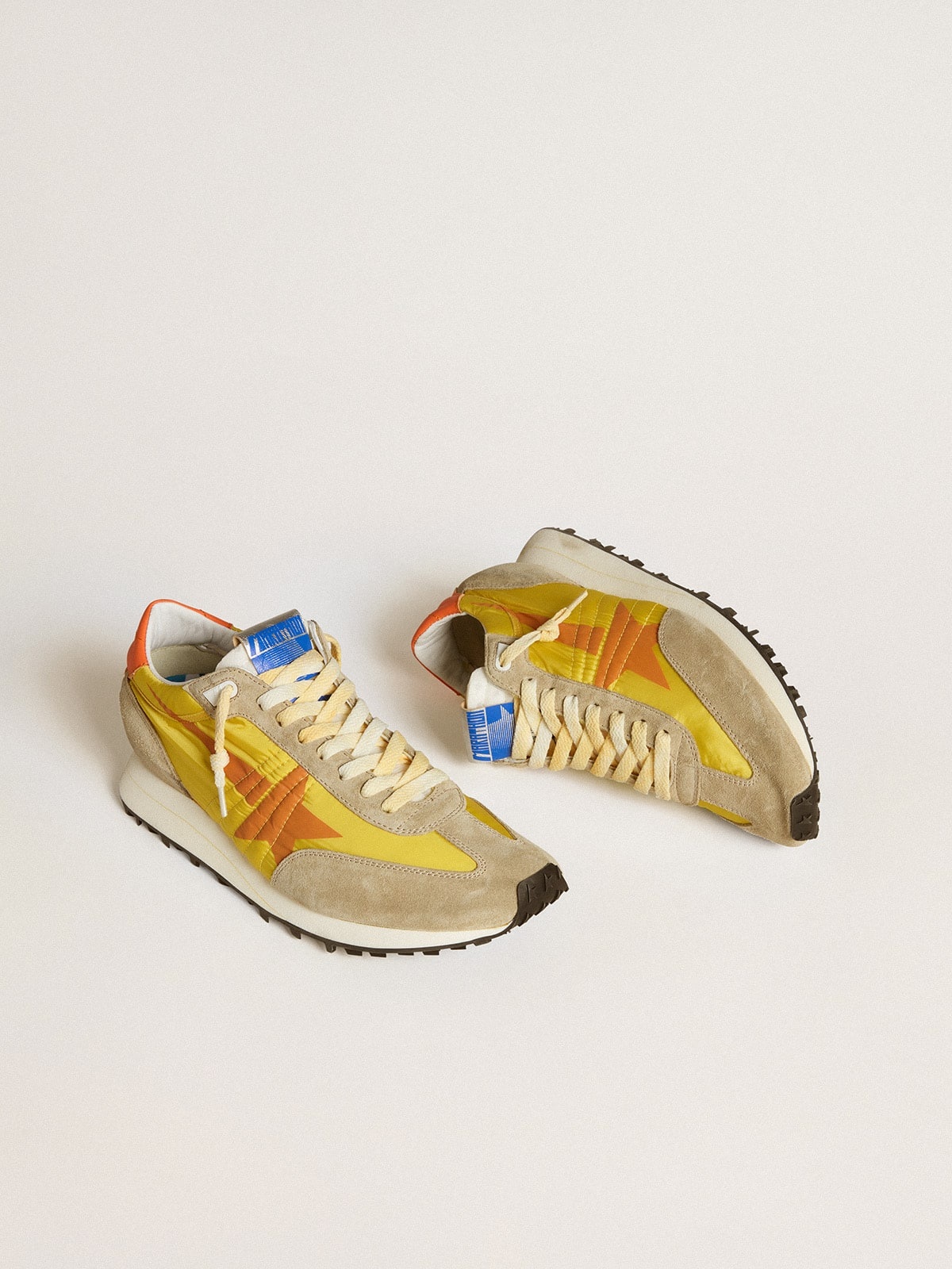 Men’s Marathon with yellow nylon upper and orange star - 2