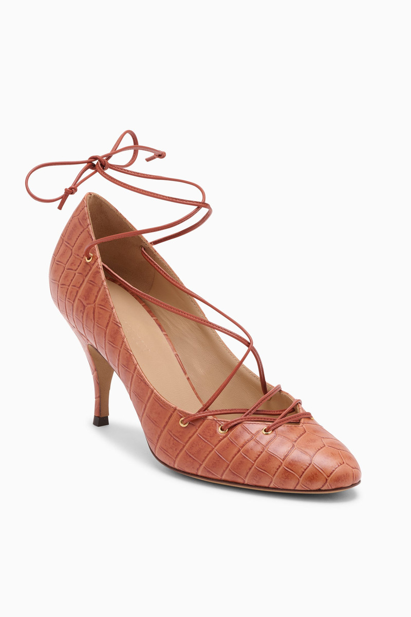 ULLA JOHNSON Lola Ballerina Lace Up Pump outlook