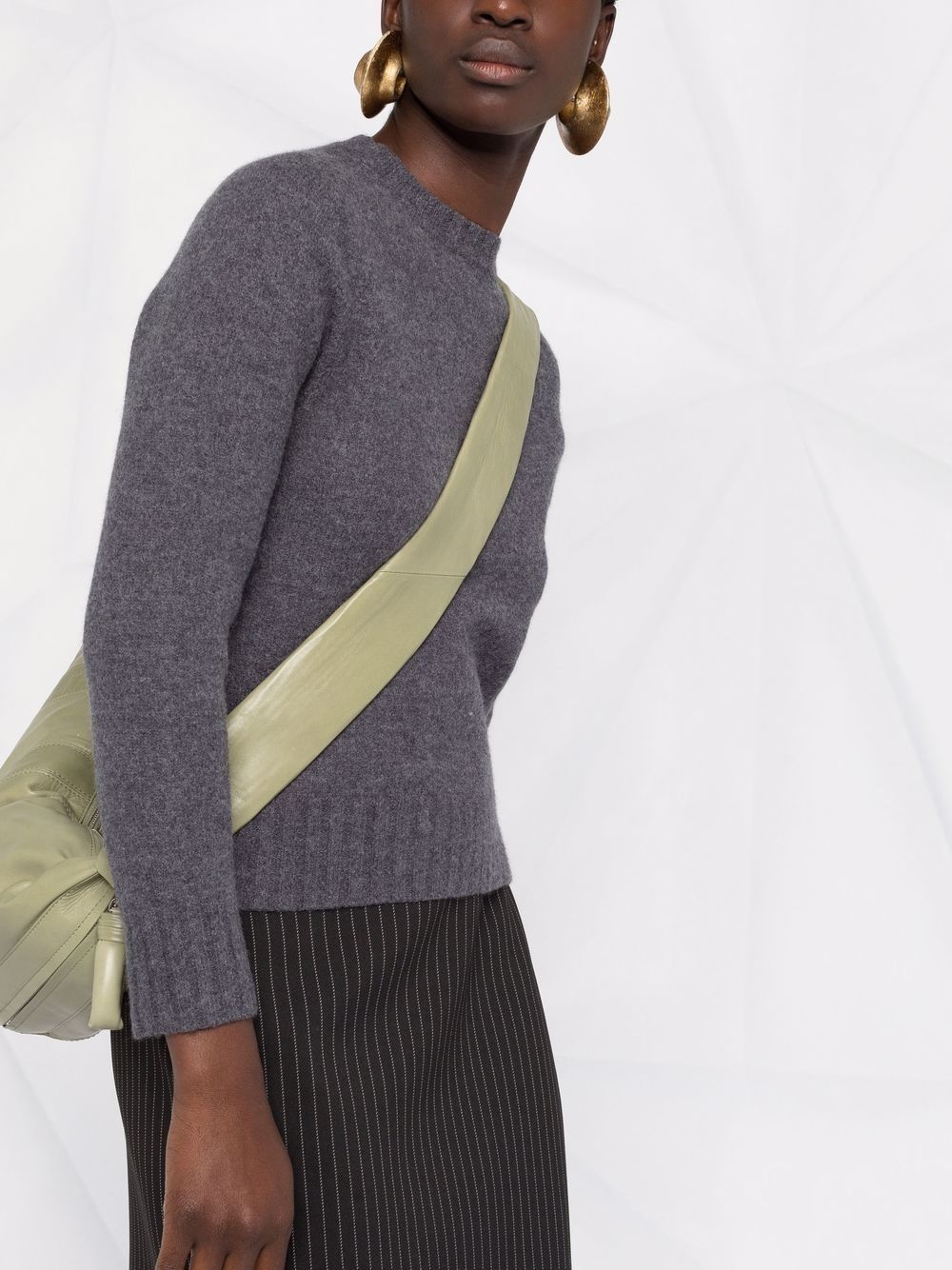 knitted long-sleeve wool jumper - 3