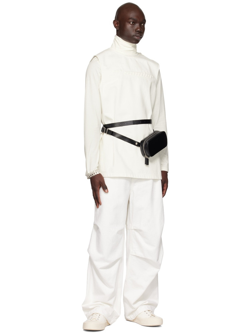 Jil Sander White Embossed Denim Tank Top outlook