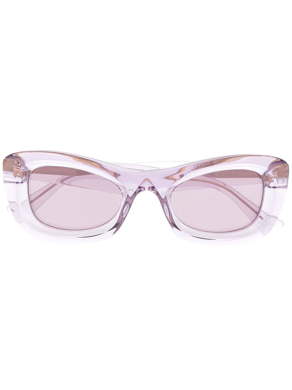 transparent rectangle-frame sunglasses - 1