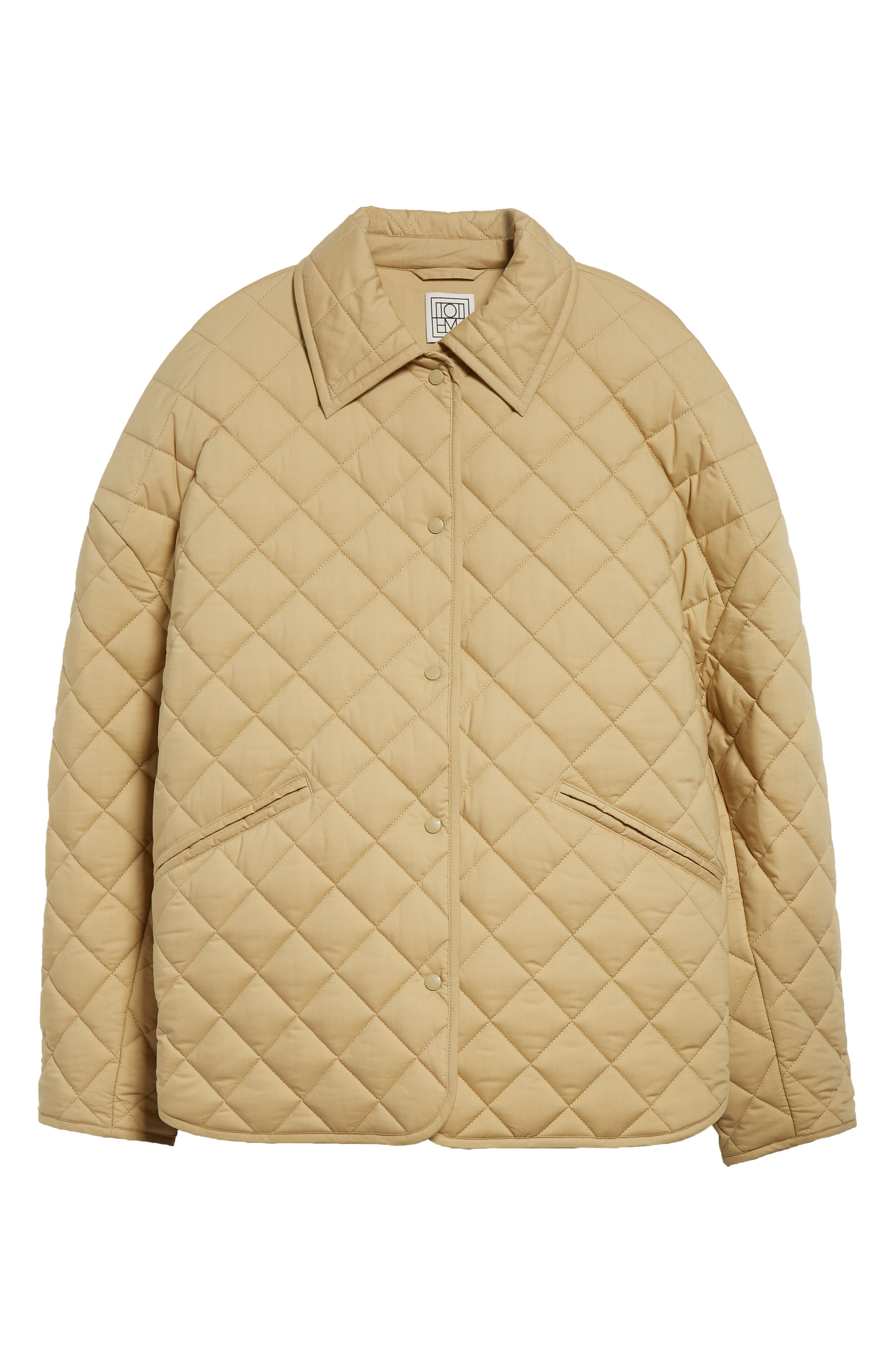 TOTEME Oversize Quilted Jacket in Desert at Nordstrom - 7