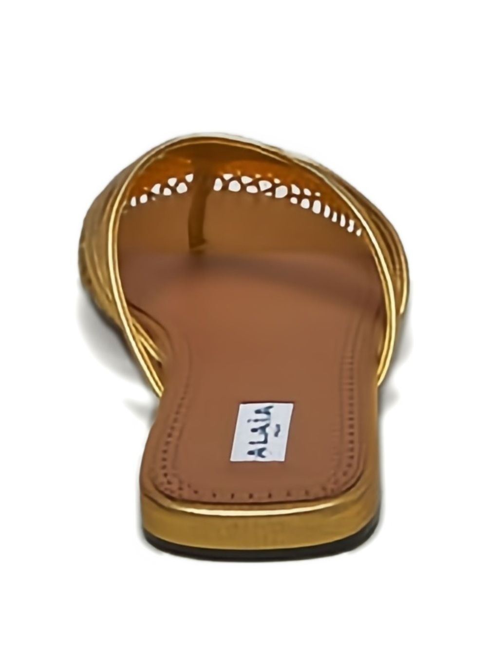 net-panelled leather mules - 3
