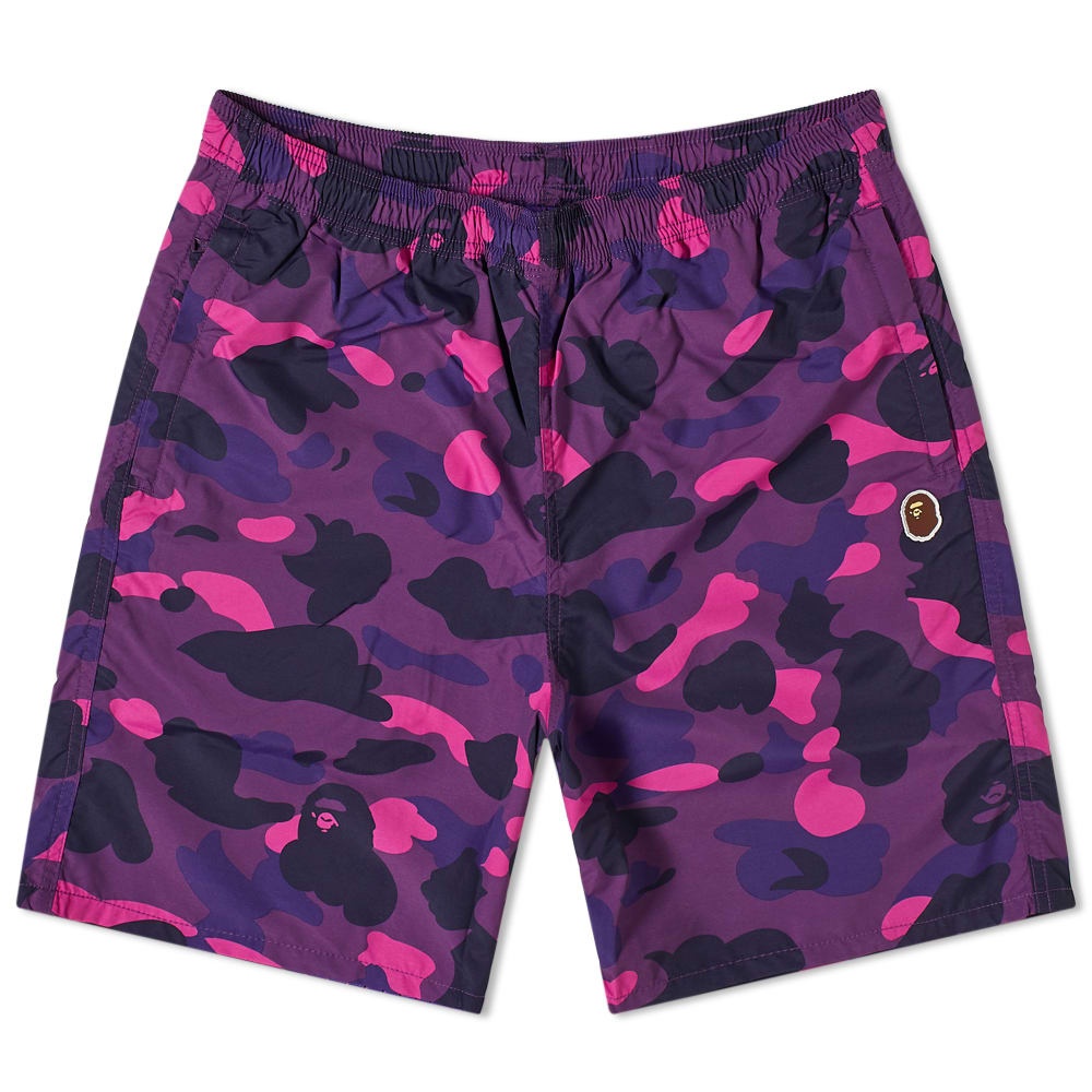 A Bathing Ape Colour Camo Beach Short - 1