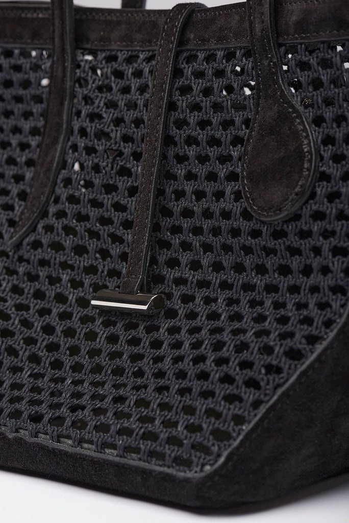 SPROUT TOTE MINI BLACK CROCHET - 6