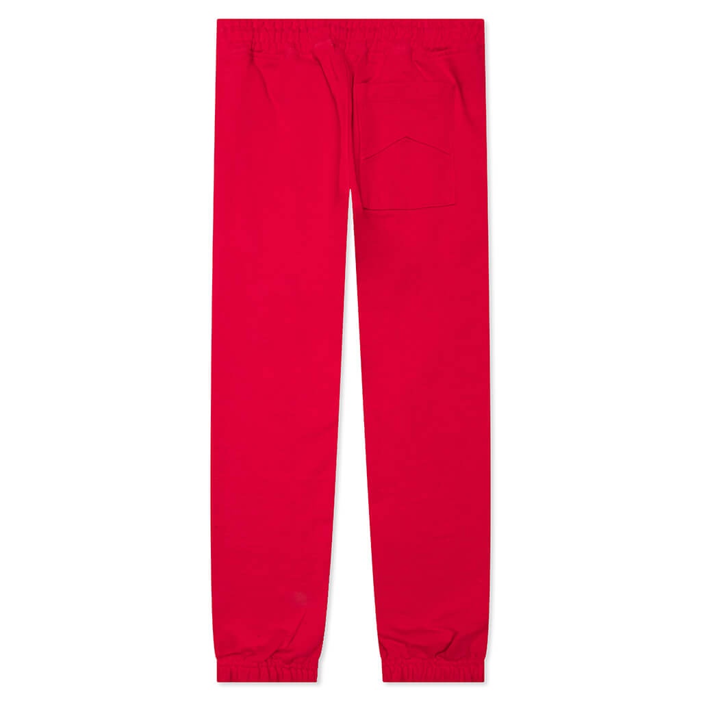RHUDE TERRY SWEATPANT - CHERRY RED - 2