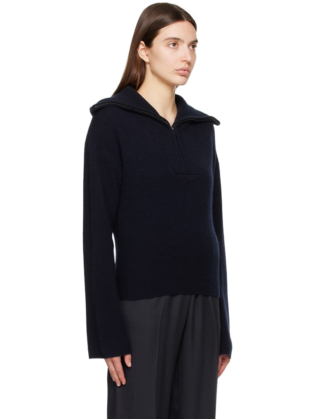 Navy Half-Zip Sweater - 2