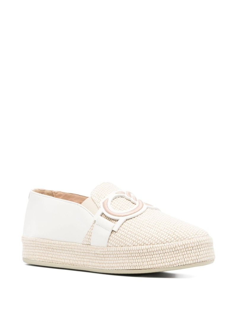 CASADEI logo-aplliqué loafers outlook