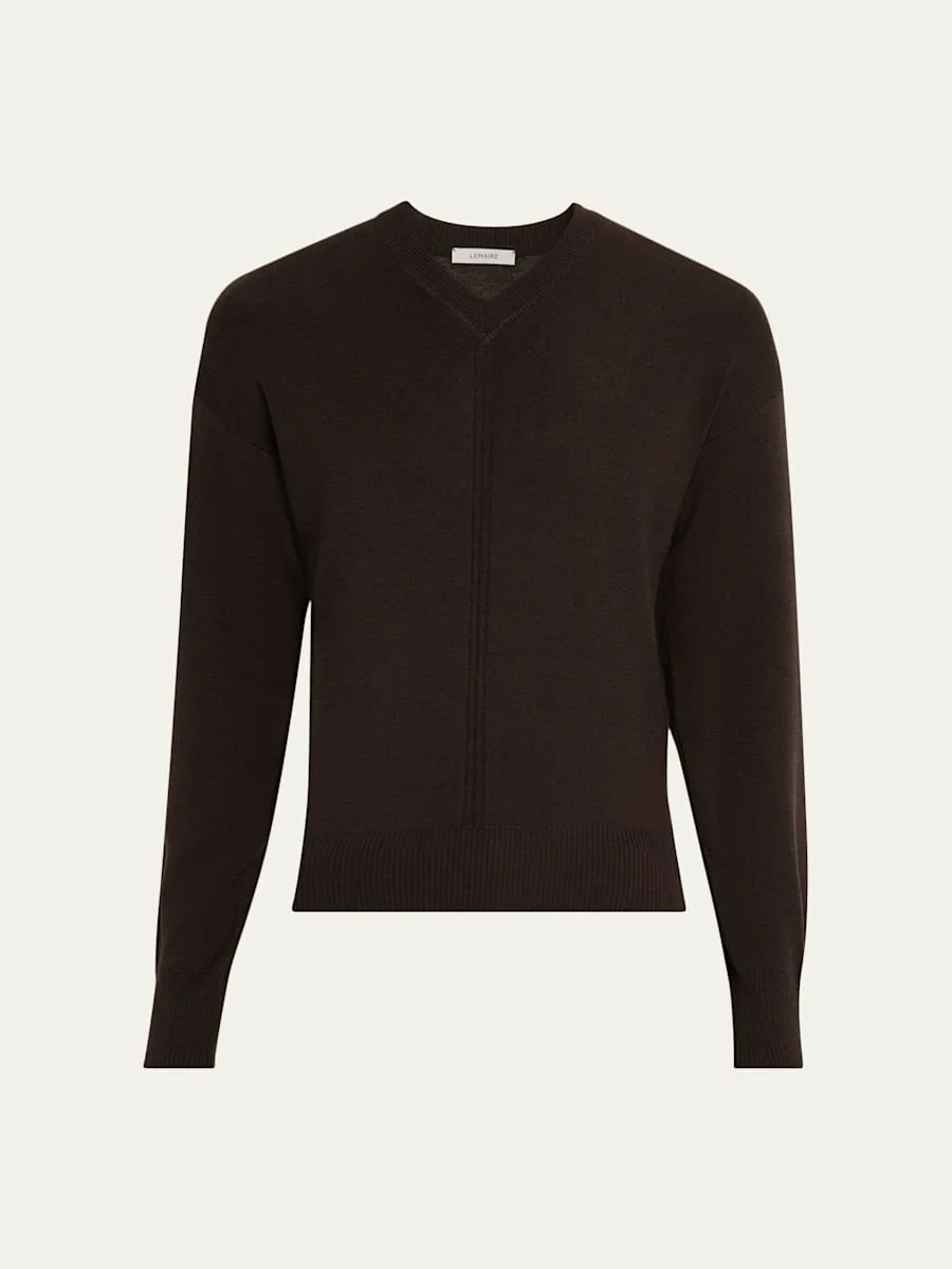 Men's Merino Blend V-Neck Sweater - 1