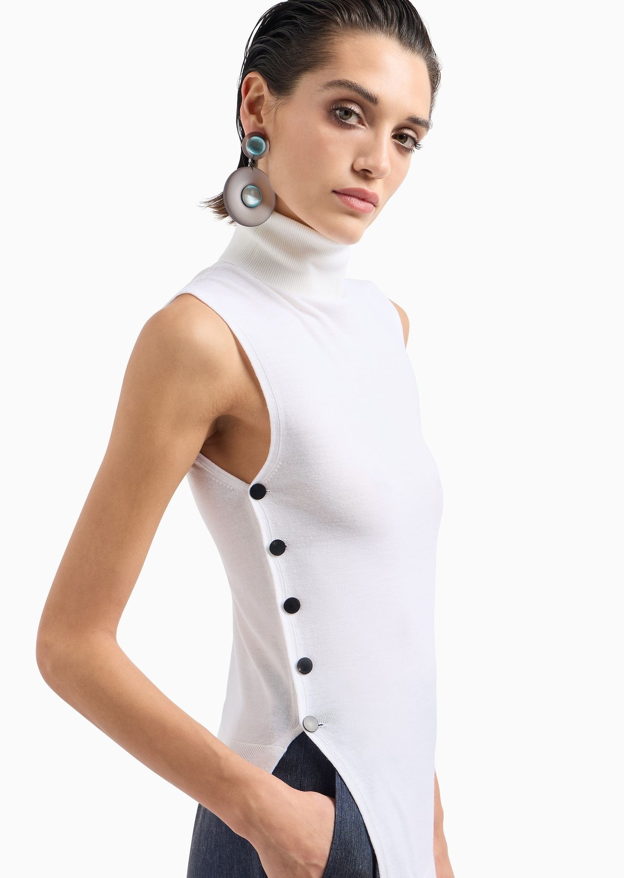 Virgin wool mock-neck top - 9