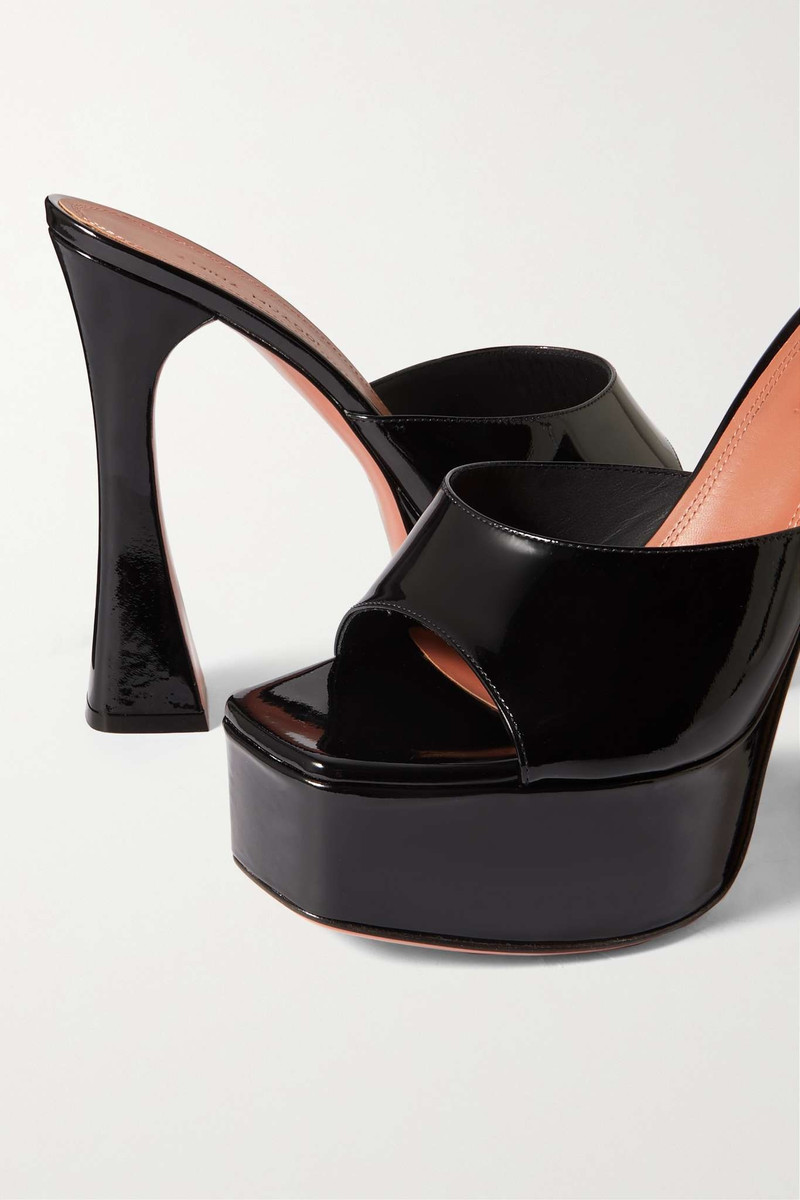 Dalida patent-leather platform sandals 4