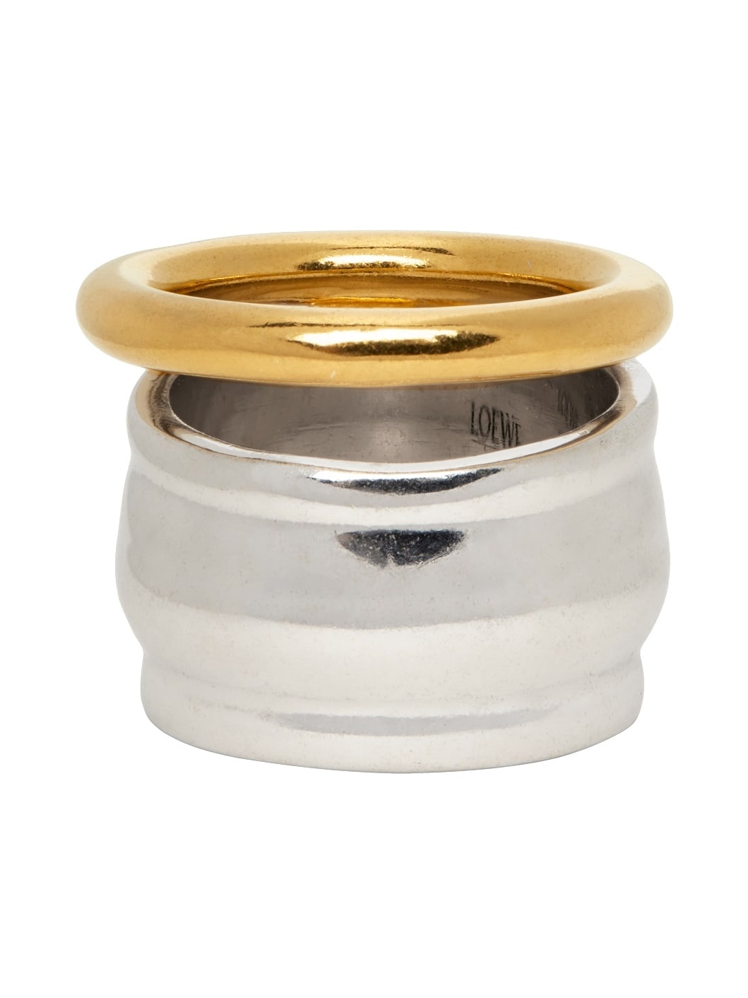 Silver & Gold Nappa Knot Ring - 1