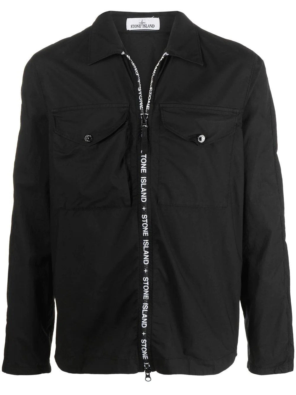 zip-up shirt jacket - 1