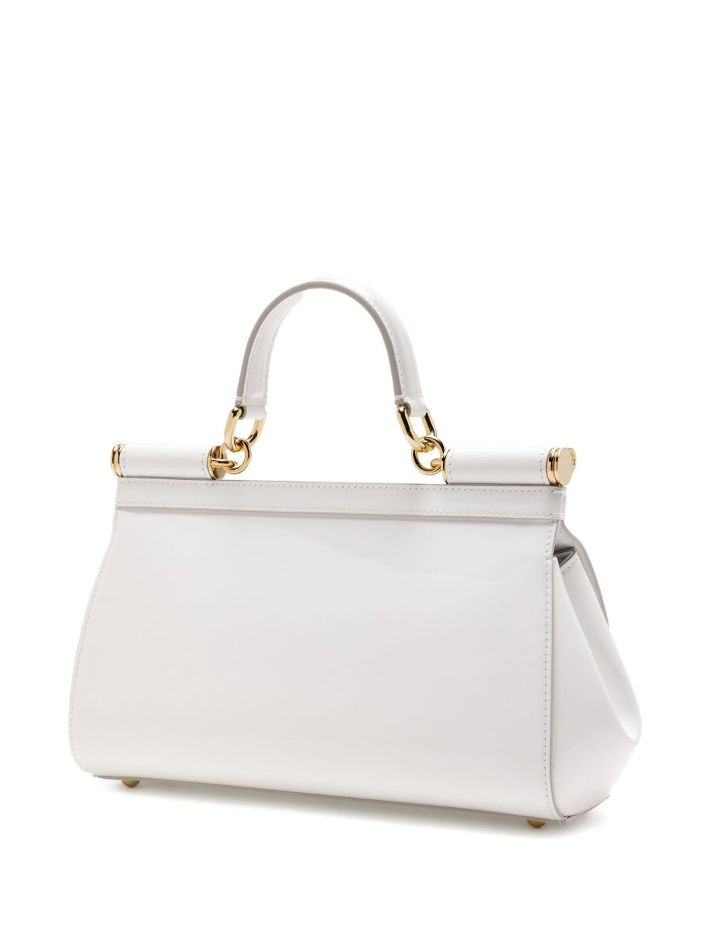 Elongated Sicily patent-leather top-handle tote bag - 3