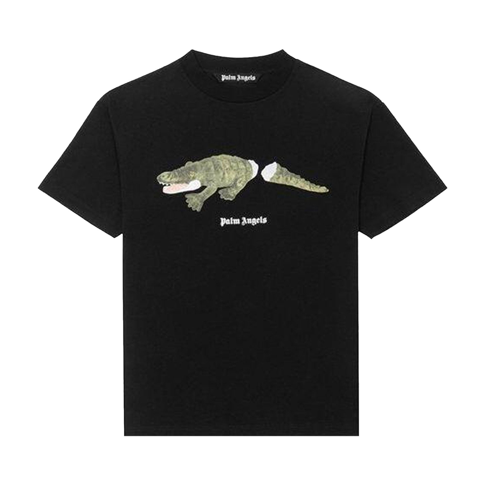 Palm Angels Crocodile Tee 'Black/Green' - 1