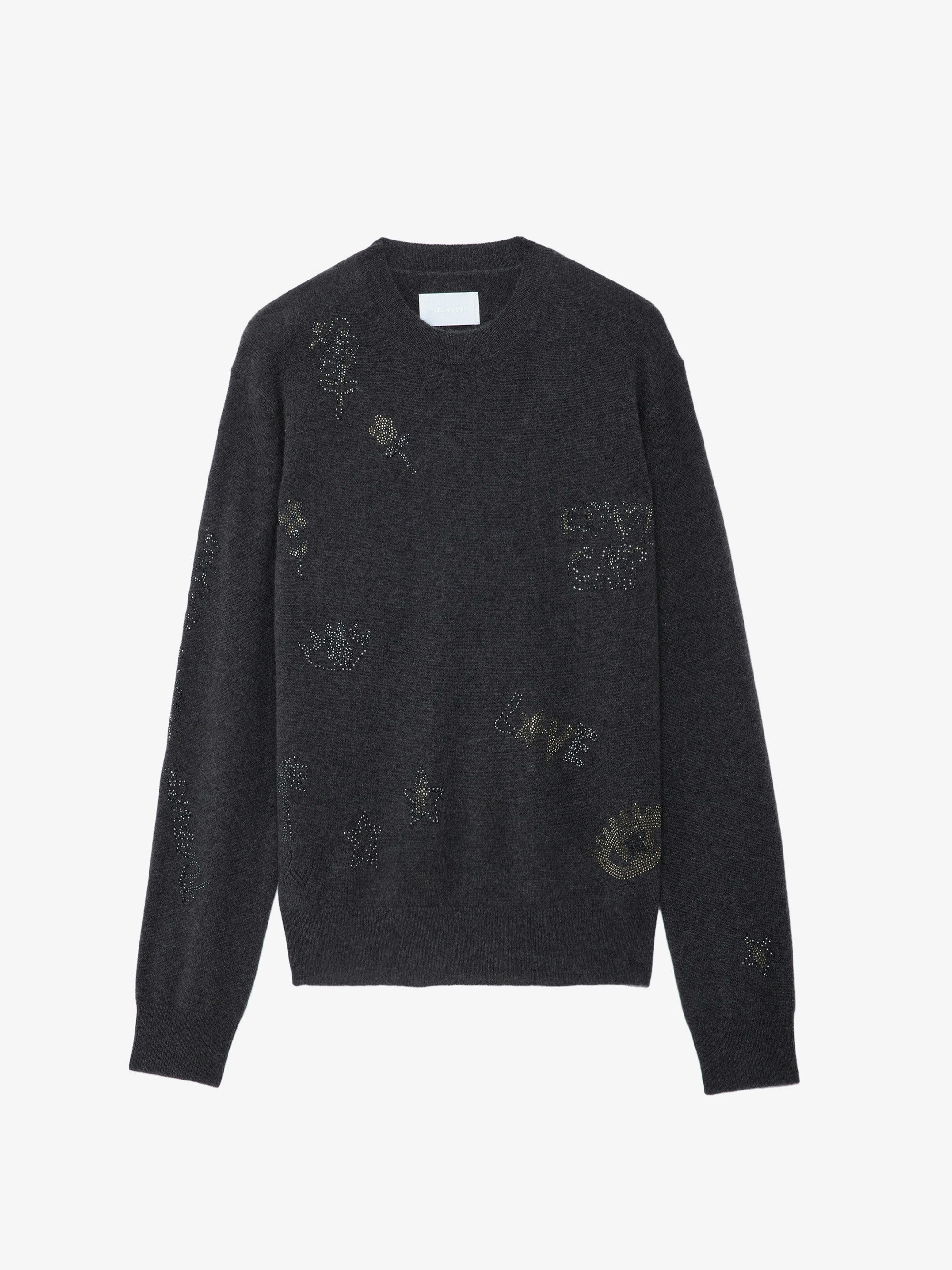 Pravis Cashmere Diamanté Sweater - 1