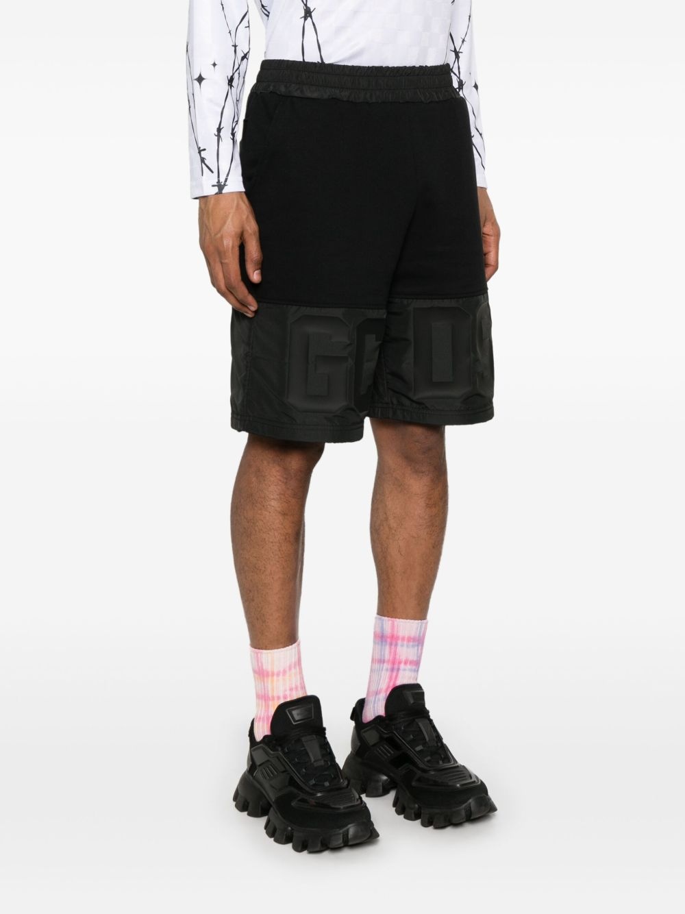 band-logo track shorts - 3