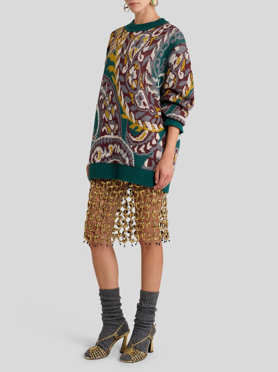 PAISLEY JACQUARD SWEATER IN WOOL - 4