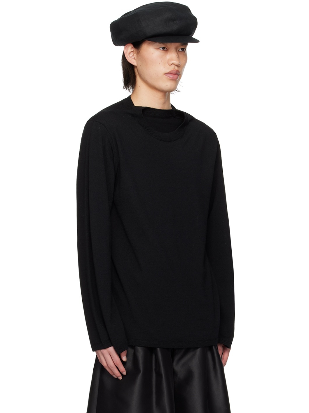 Black Layered Sweater - 2