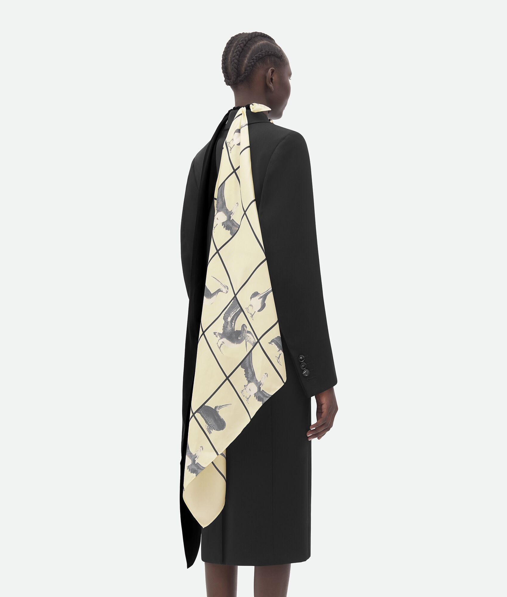 Printed Silk Beads Scarf - 1