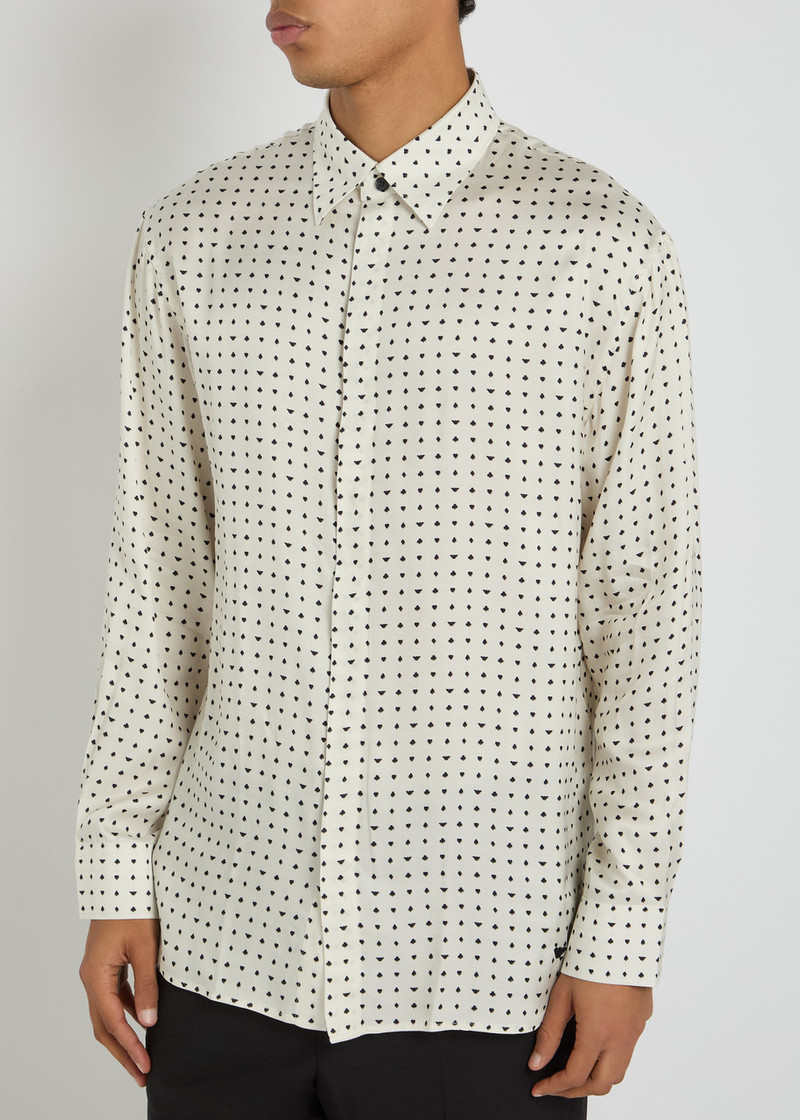EMPORIO ARMANI Emporio Armani Patterned Satin Shirt outlook