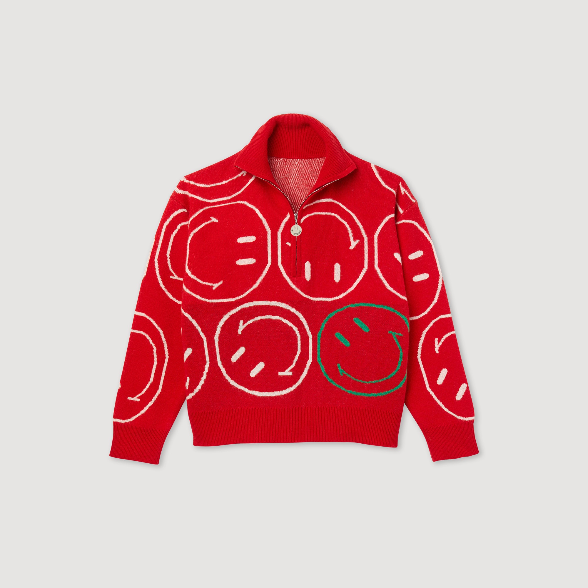 Smiley trucker-style sweater - 1