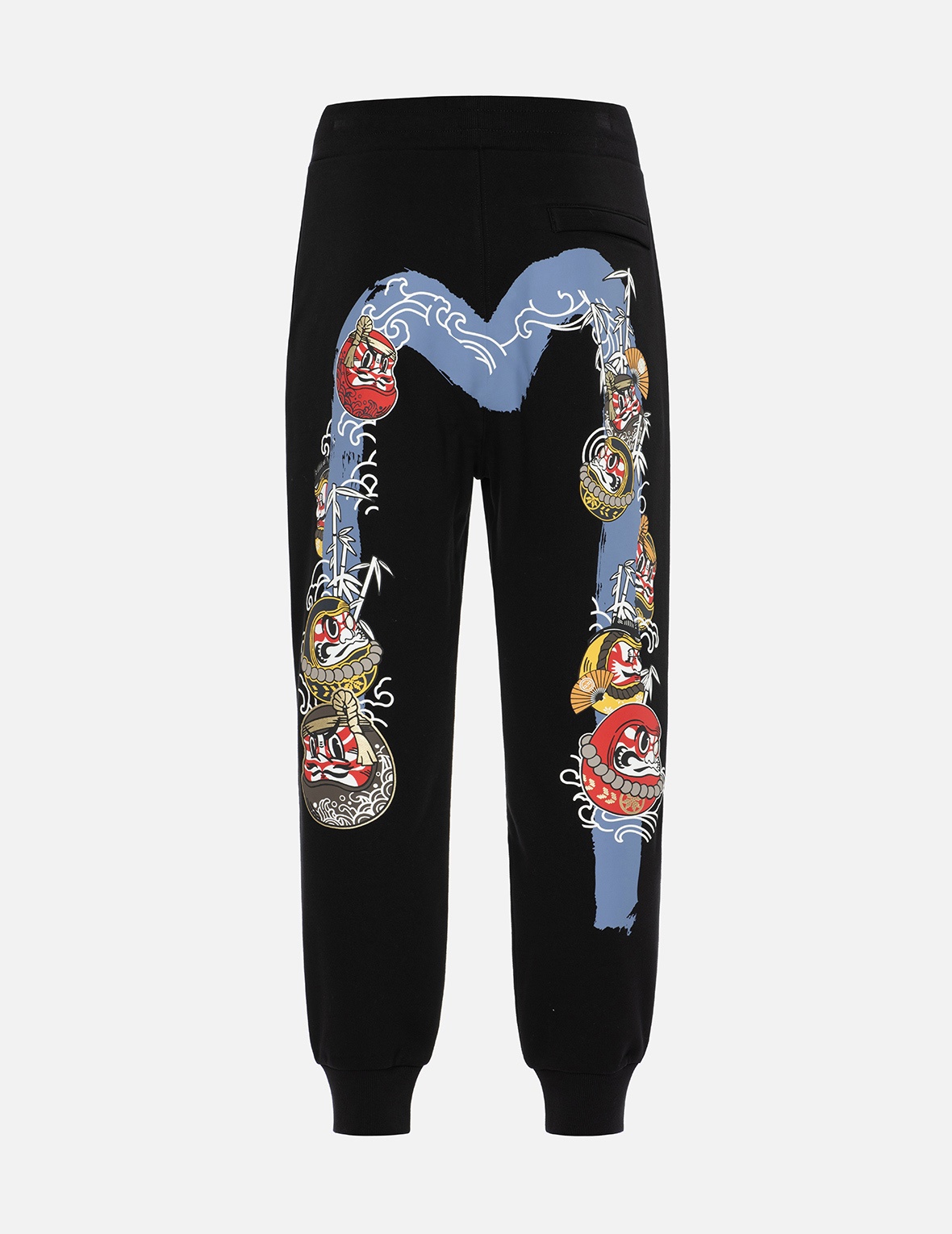 KUMADORI DARUMA DAICOCK PRINT REGULAR FIT SWEATPANTS - 2