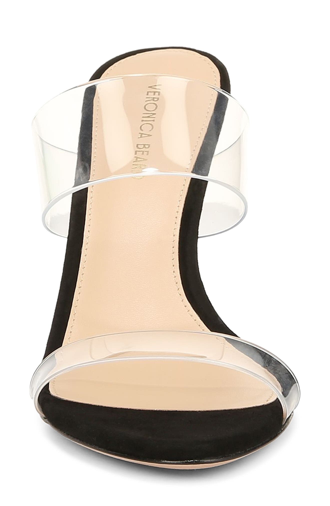 Veronica Beard Asha Sandal in Black/Clear at Nordstrom - 4