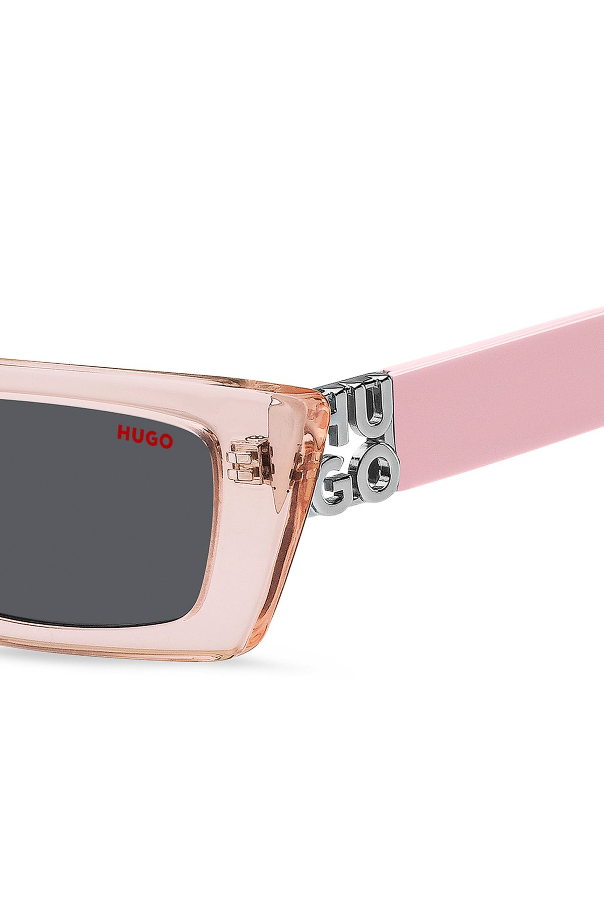 PINK-ACETATE SUNGLASSES WITH 3D MONOGRAM - 2