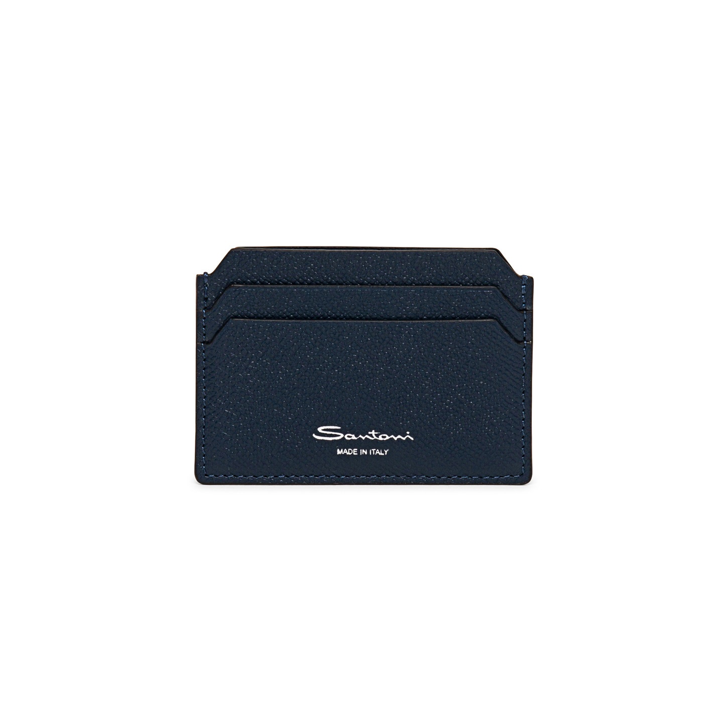 Blue saffiano leather credit card holder - 1