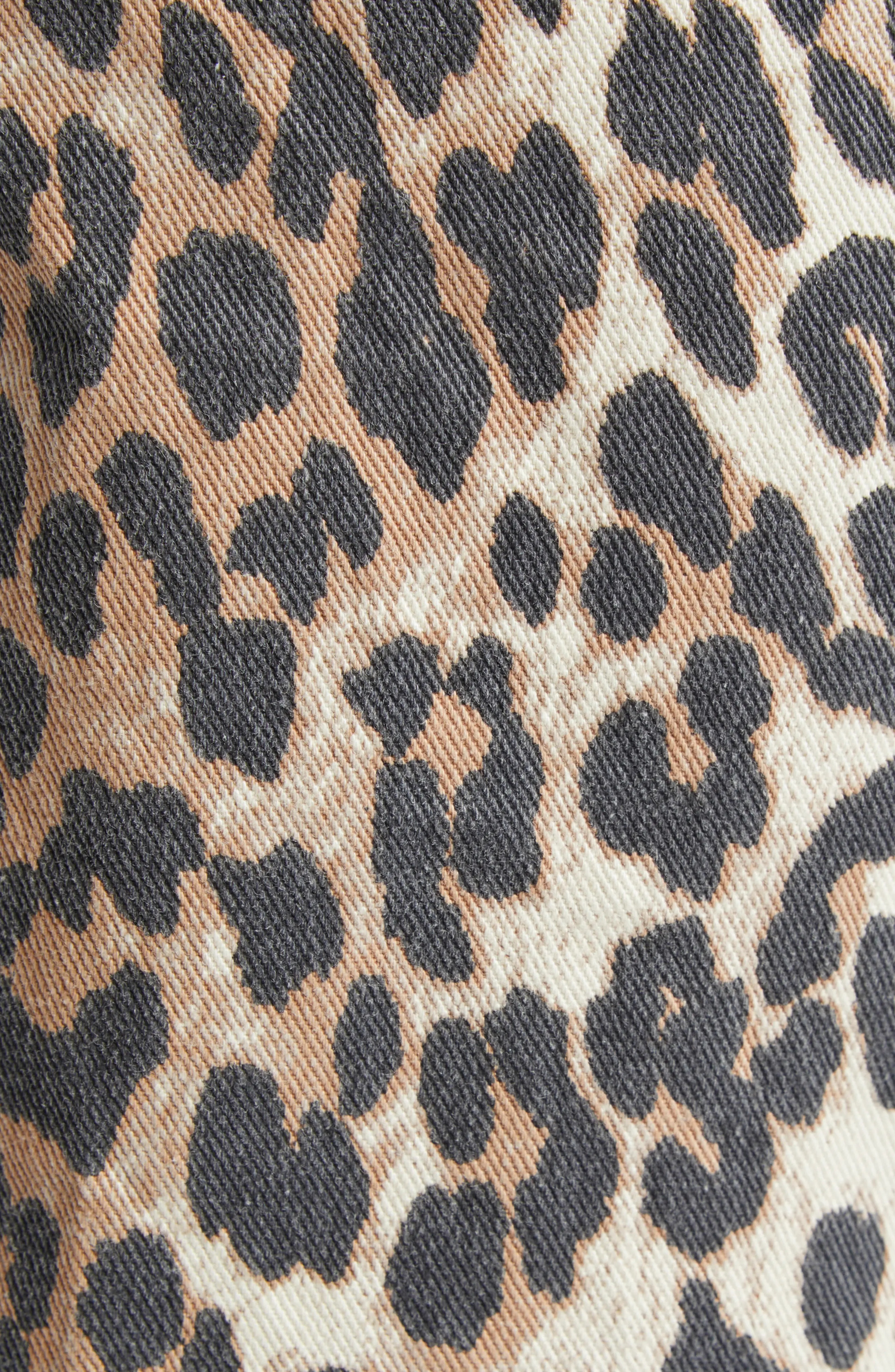 Ganni Betzy Leopard Stretch Organic Cotton Crop Jeans at Nordstrom - 7