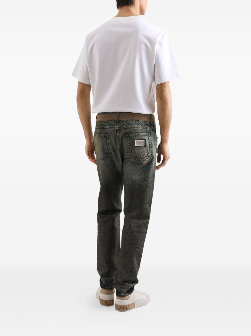 faded-wash jeans - 3