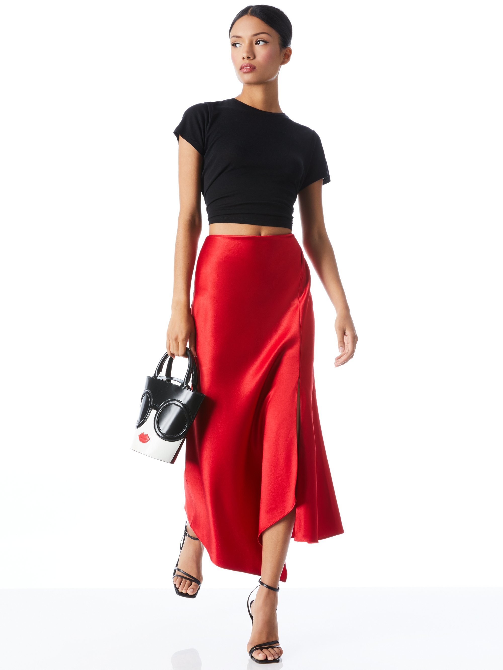 HARMONY DRAPEY ASYMMETRICAL MIDI SKIRT - 6