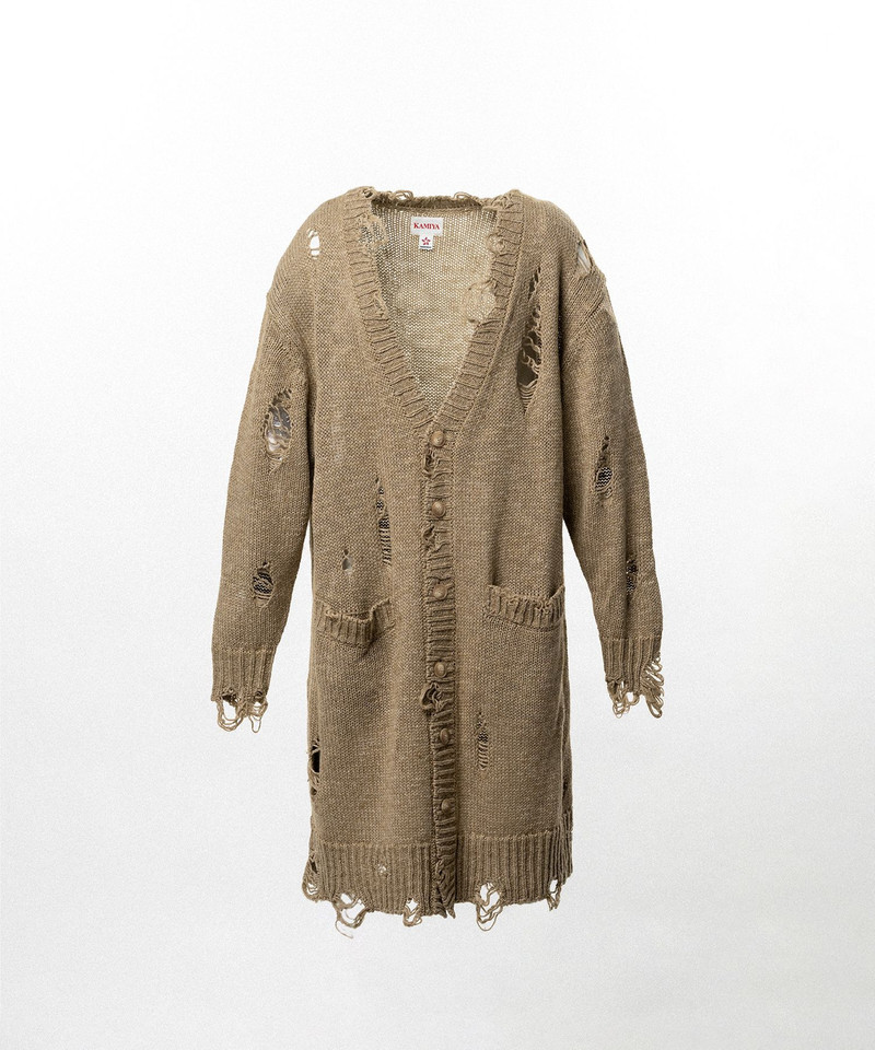 Damaged Low Gauge Long Cardigan 30