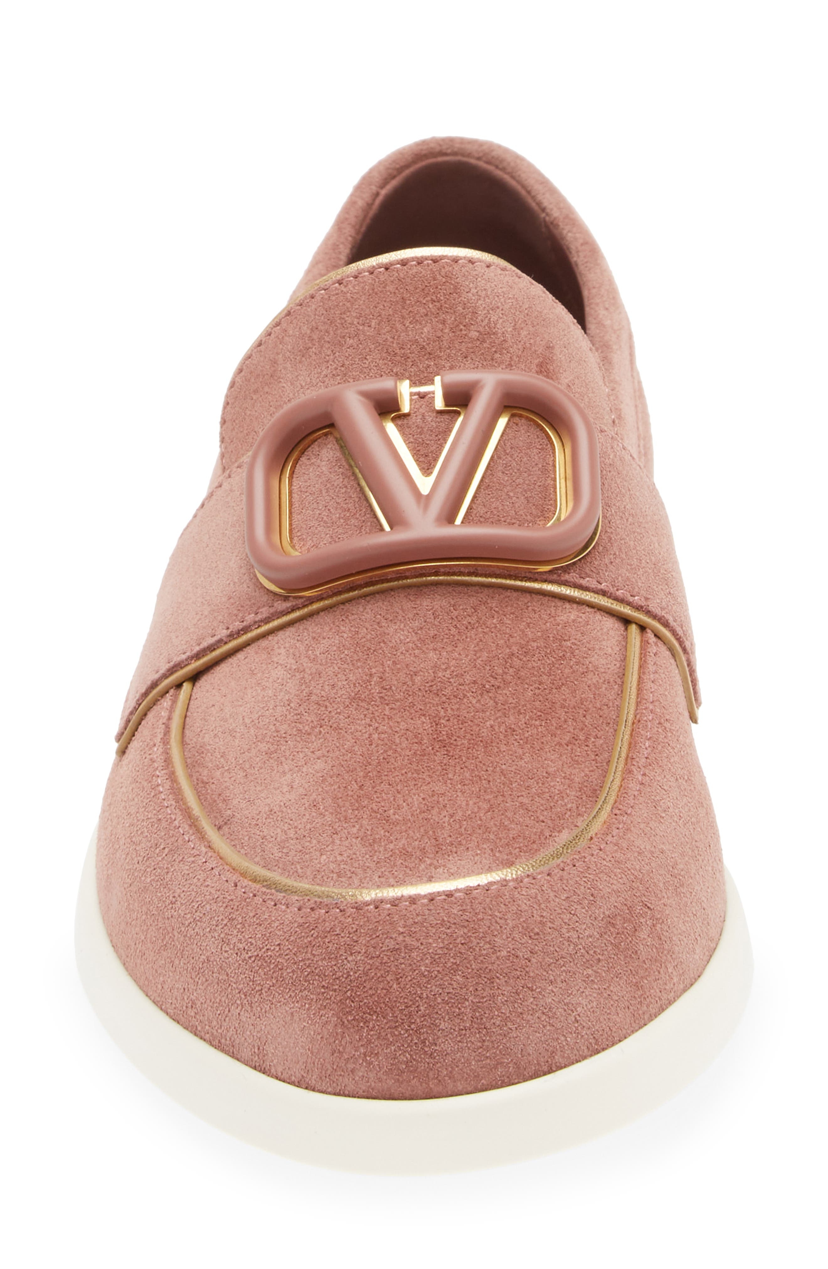 Valentino Garavani Leisure Flows Loafer in Brownish Orange/Antique Brass at Nordstrom - 4