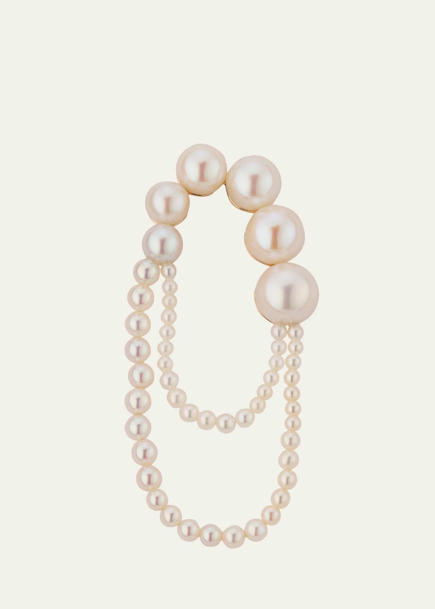 Embrasse de Perle Graduated Loop Earrings, Single, Right - 1